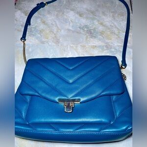 A‎ New Day Quilted Boxy Medium Crossbody Bag Gold Chain Lightweight